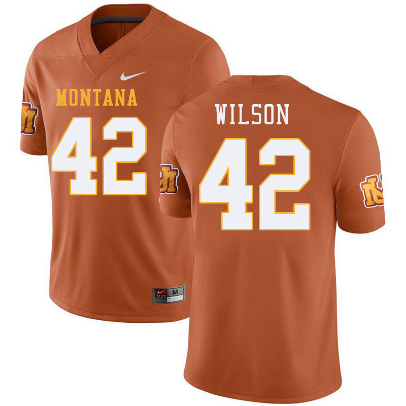 Montana Grizzlies #42 Riley Wilson College Football Jerseys Stitched Sale-Throwback